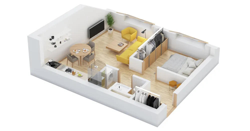 Sơ đồ bố trí công năng cơ bản cho nhà dưới 100 triệu tối ưu không gian