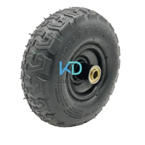 Bánh xe cao su khí nén 10 inch x 3.50-4, tải trọng 100kg, vật liệu cao su + kim loại