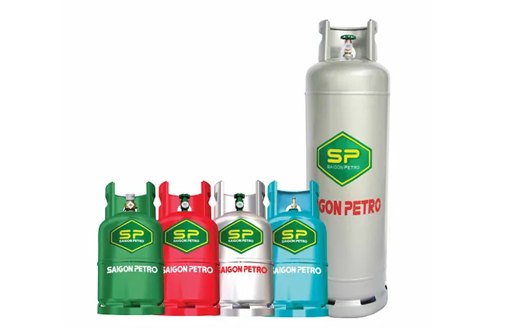 Bình gas 12kg màu đỏ phổ biến trong gia đình