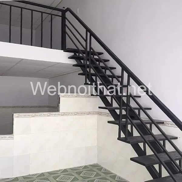 Mẫu cầu thang sắt gác lửng nhà cấp 4