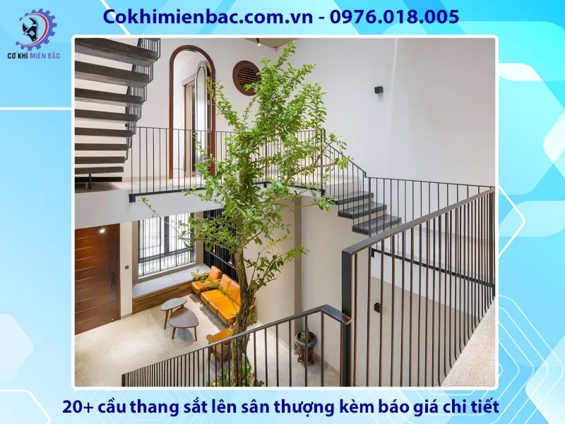 Cầu thang sắt bậc tôn dập chống trượt