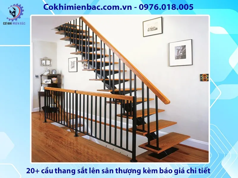 Cầu thang sắt với lan can mỹ thuật tinh xảo