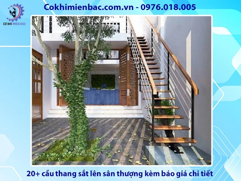 Thiết kế cầu thang sắt xoắn ốc tiết kiệm không gian