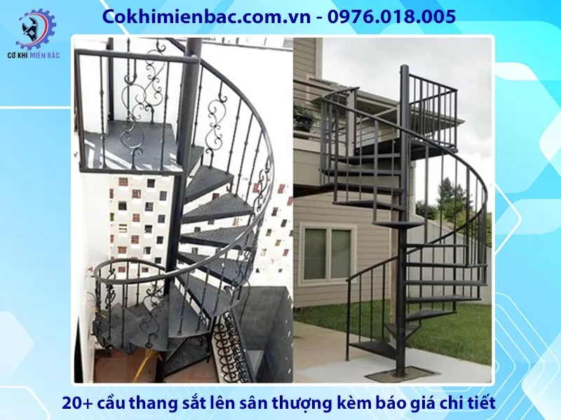 Giá làm cầu thang sắt lên sân thượng phụ thuộc vào nhiều yếu tố