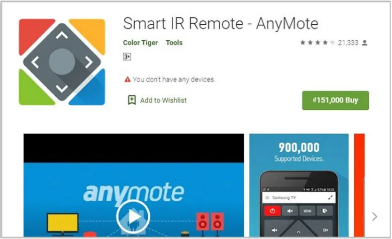 Ứng dụng điều khiển điều hòa bằng điện thoại: Smart IR Remote