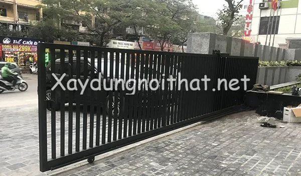 Mẫu cửa cổng sắt lùa cho trụ sở cơ quan, công ty
