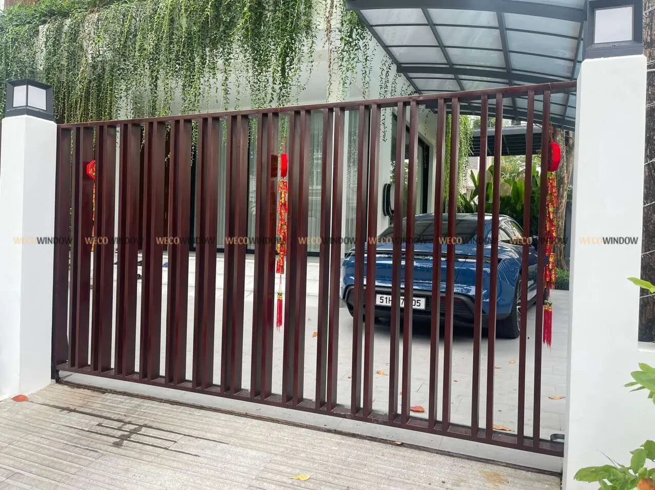 Mẫu cửa cổng sắt lùa đẹp.