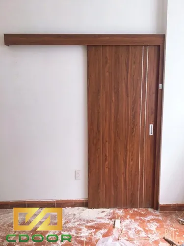 Thiết kế cửa lùa nhà vệ sinh vật liệu nhựa composite
