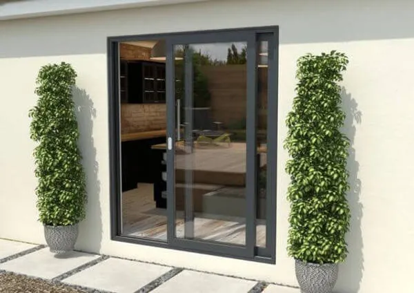 Mẫu cửa đi lùa 2 cánh hệ 55 đẹp, hiện đại