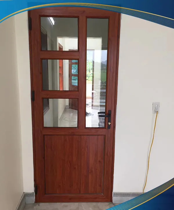 Cửa nhôm 1 cánh chia ô