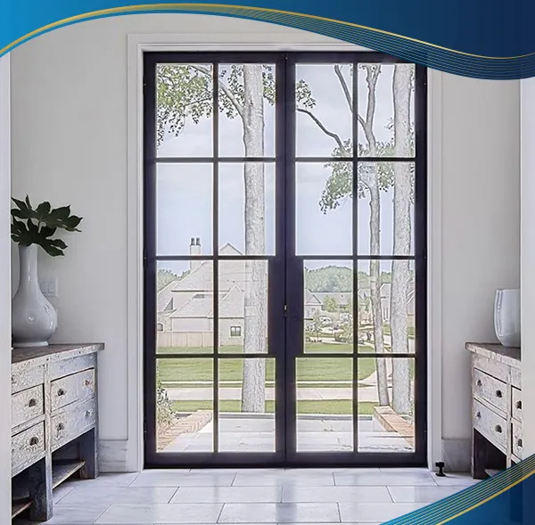 Cá»­a nhÃ´m 2 cÃ¡nh má»Ÿ quay trong chia Ã´ Ä‘á»‘i xá»©ng táº¡i lá»‘i Ä‘i 