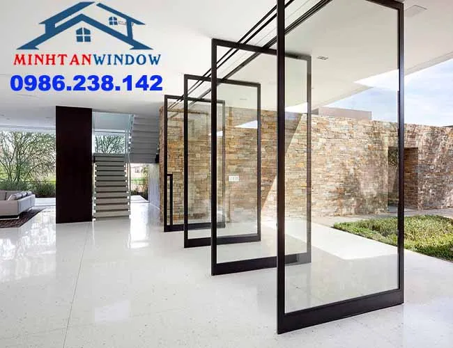 Các mẫu cửa nhôm kính đa dạng kích thước