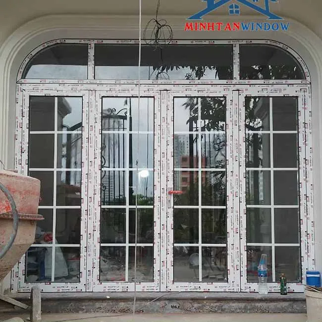Thiết kế cửa nhôm kính 4 cánh