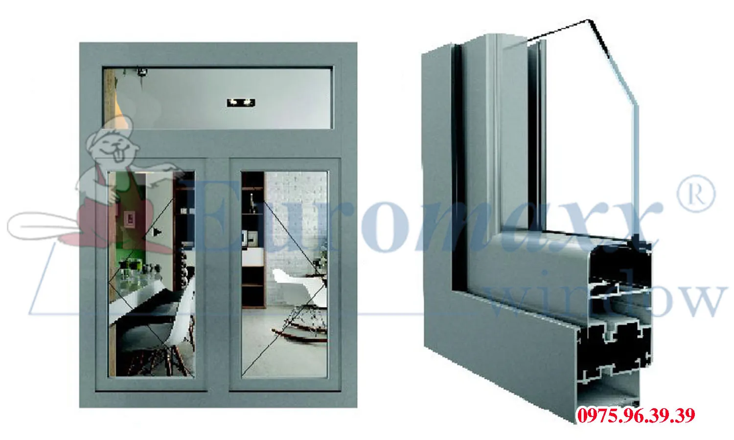 Cửa nhôm PMI Malaysia với cầu cách nhiệt