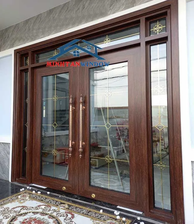 Mẫu cửa nhôm kính 4 cánh hiện đại