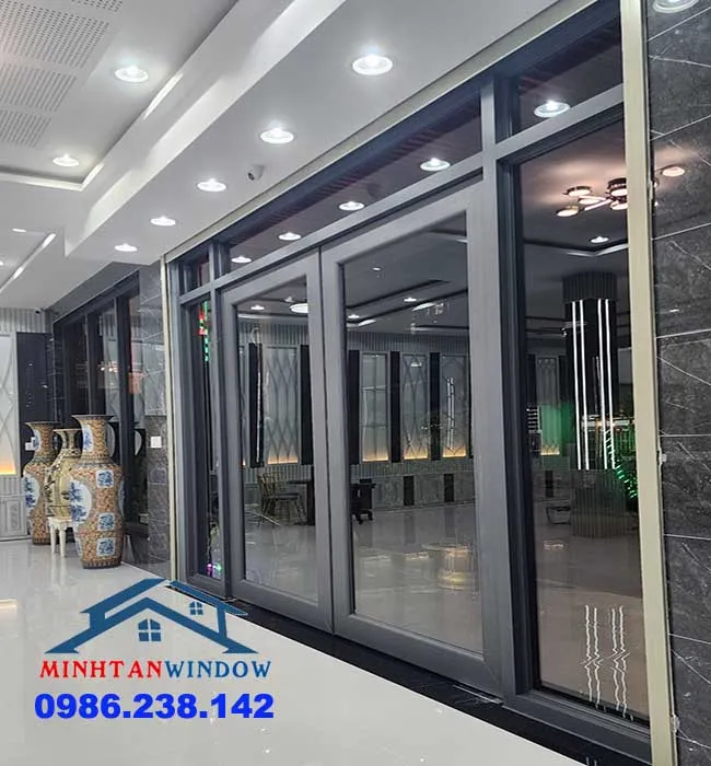 Cửa nhôm kính 4 cánh cách âm cách nhiệt