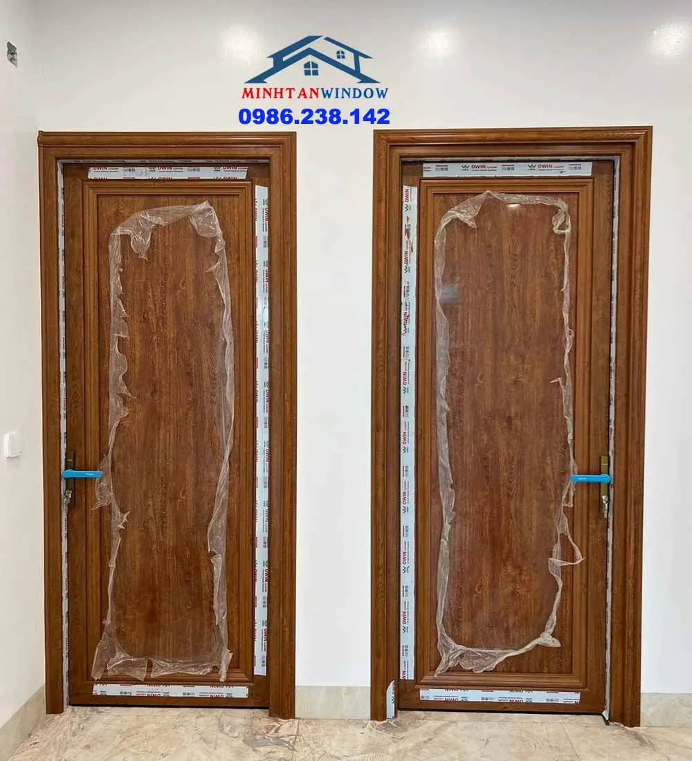 cá»­a nhÃ´m giáº£ gá»— 06
