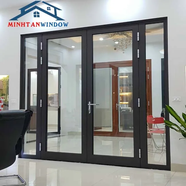 Mẫu cửa nhôm kính 4 cánh xếp trượt đa năng