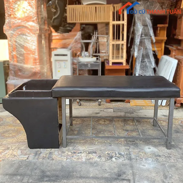 Giường gội đầu dưỡng sinh cũ kích thước 1m35 bọc da