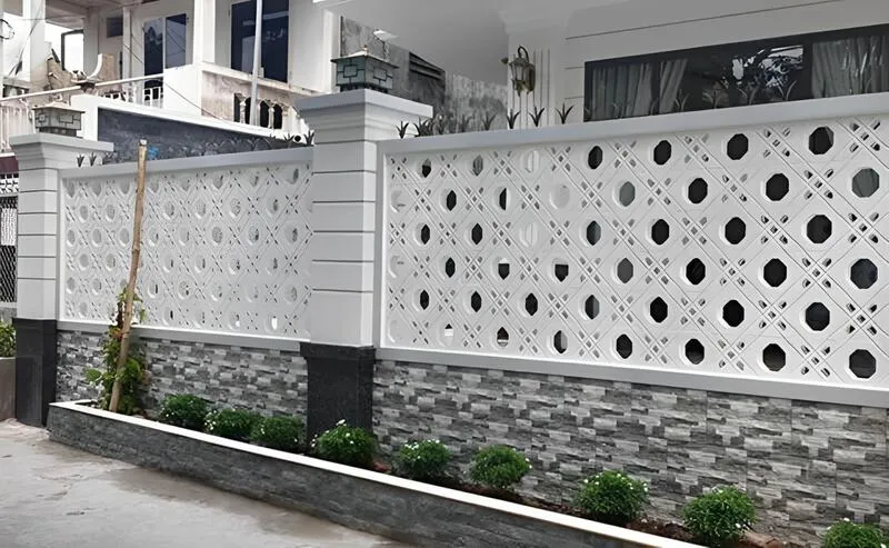 Hàng rào bằng gạch biệt thự