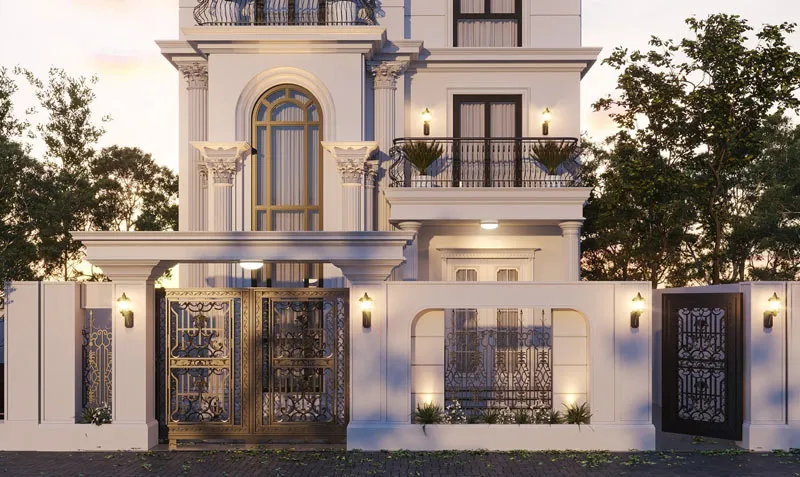 mẫu tường rào đẹp hiện đại