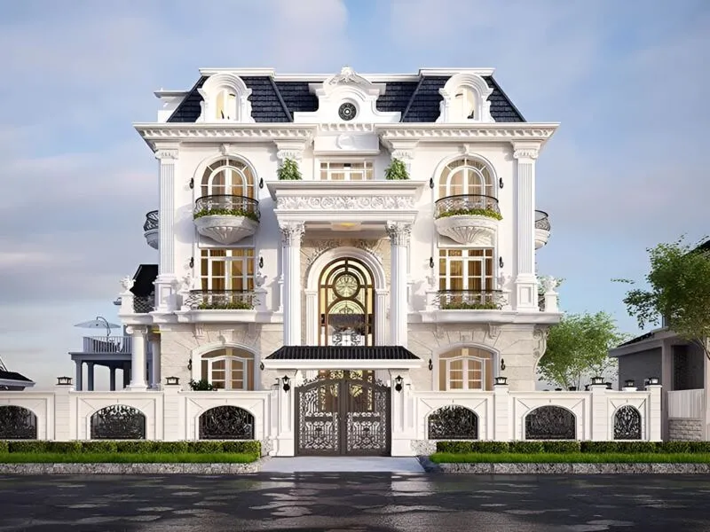 Hàng rào cho biệt thự tân cổ điển 3 tầng