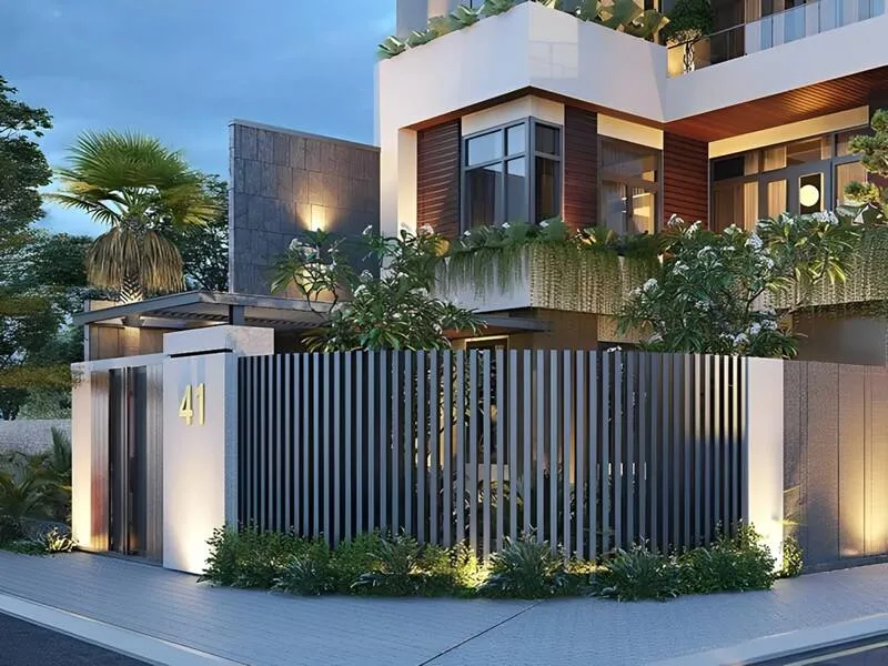 Hàng rào gỗ cho biệt thự tân cổ điển
