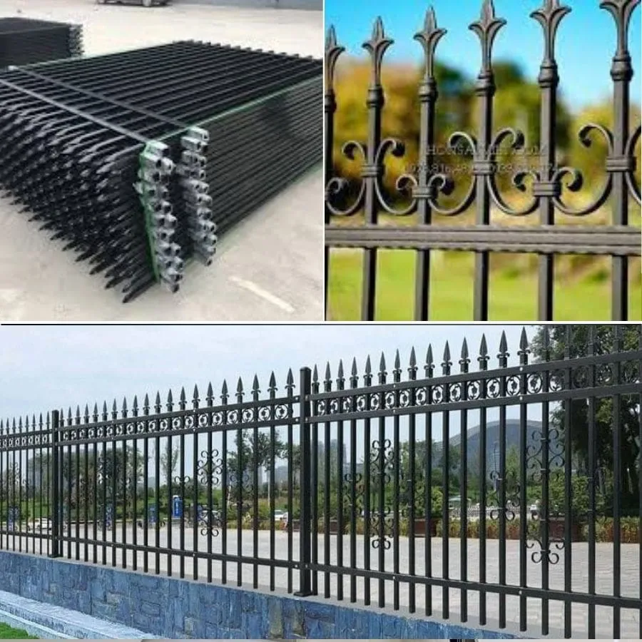 Mẫu hàng rào sắt hộp hiện đại với thiết kế đơn giản