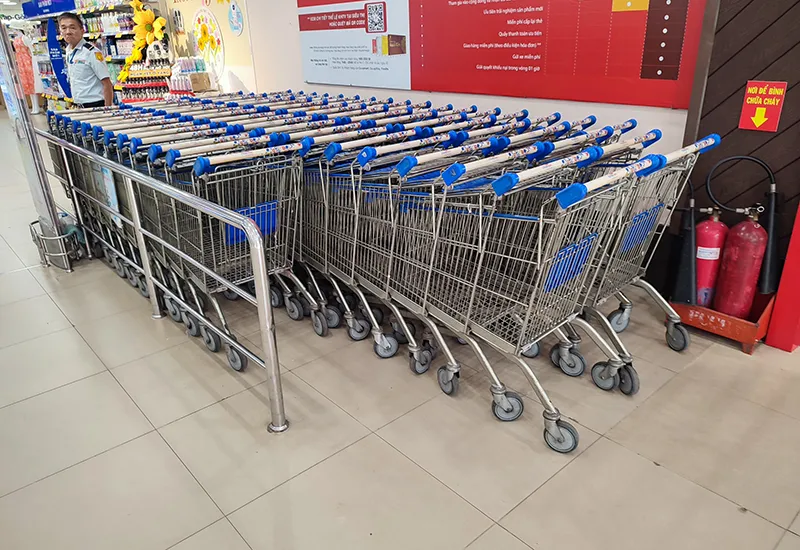 Xe đẩy hàng siêu thị mini thanh lý tiện lợi cho khách hàng
