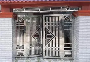 Công trình lắp đặt cổng inox 4 cánh tại Hải Phòng