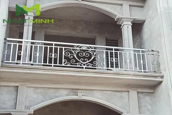 Lan can inox ngoài trời sau lắp đặt