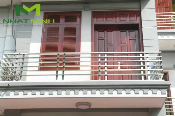 Mẫu lan can inox cho mặt tiền