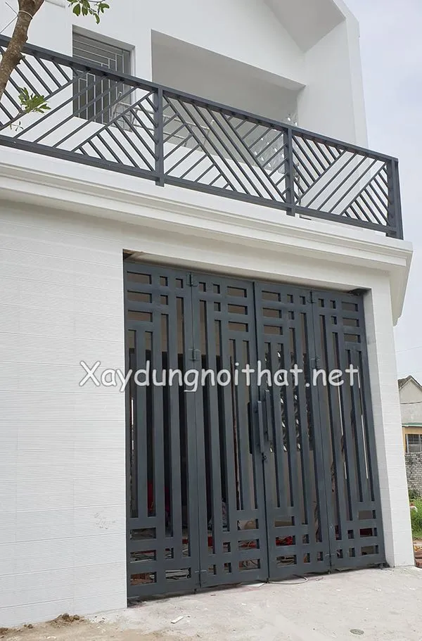 Mẫu lan can sắt hộp đơn giản và bền chắc