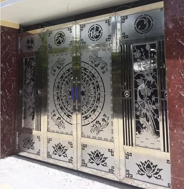 Mẫu cửa cổng inox cắt cnc đẹp