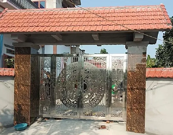 Mẫu cửa cổng trống đồng inox cắt cnc