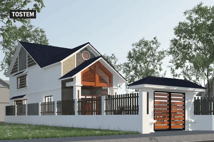 Mẫu hàng rào đẹp đơn giản