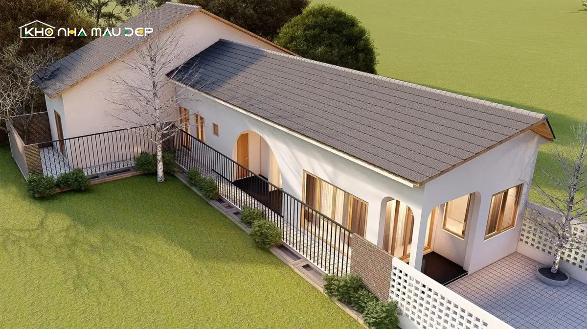 Nhà ống cấp 4 mái tôn ở nông thôn