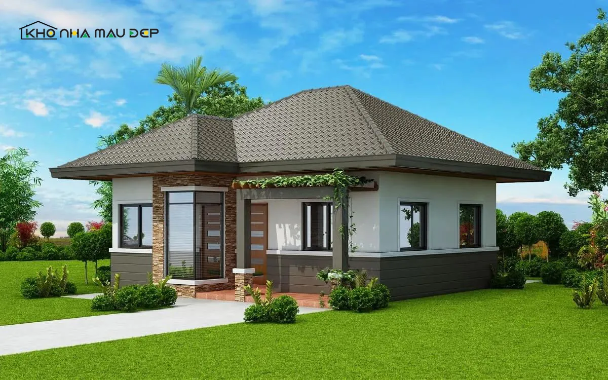 Nhà cấp 4 mái tôn phong cách hiện đại