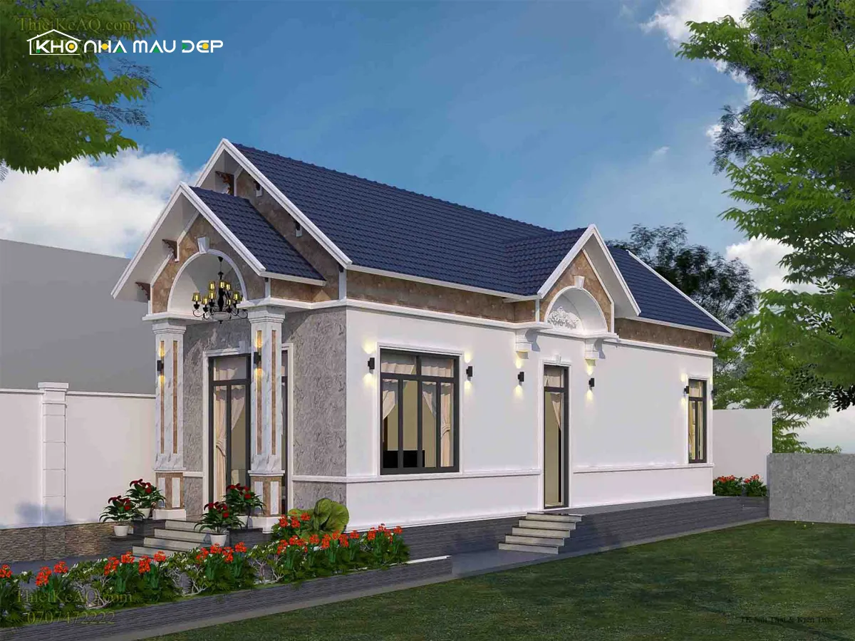 Mẫu nhà cấp 4 mái tôn đơn giản