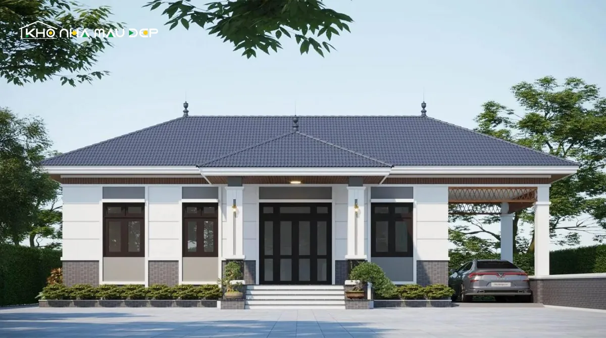 Nhà cấp 4 mái tôn phong cách tối giản