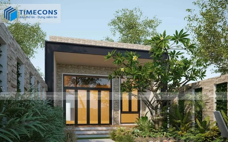 Nhà ống lợp mái tôn hiện đại