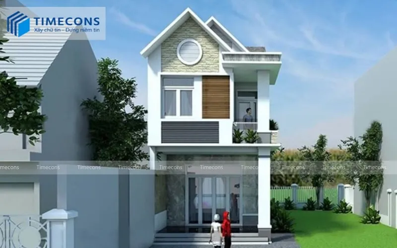 Nhà ống lợp mái tôn giả ngói