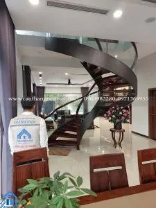 Mẫu cầu thang xoắn ốc MS01 với thiết kế tối giản