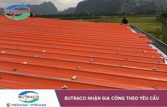 Mái công trình lớn sử dụng tôn lạnh Butraco