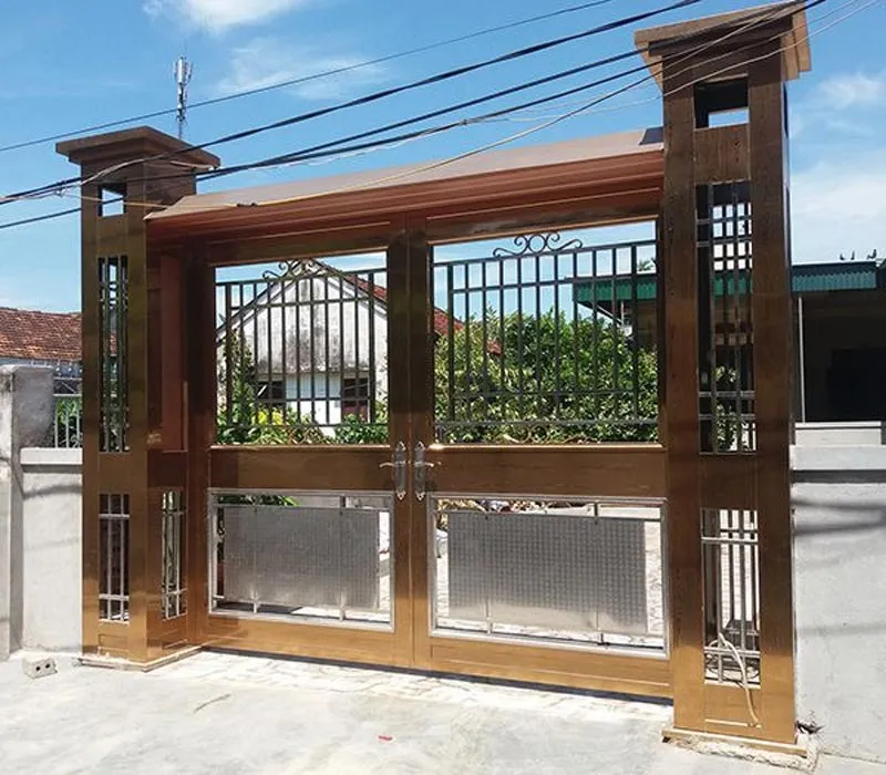 Mẫu trụ cổng sắt hộp đơn giản