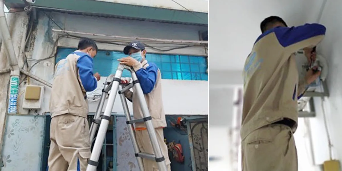 Nhân viên Điện lạnh Sapa có mặt trực tiếp vệ sinh máy lạnh Tân Phú tại nhà cho khách hàng