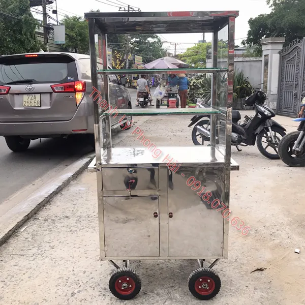 Xe bán hàng rong inox cũ tồn kho mới 99% tại TP.HCM
