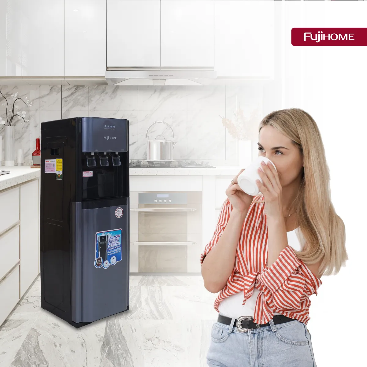 Cây nước nóng lạnh Fujihome WD211UE -  Góc nhìn khác