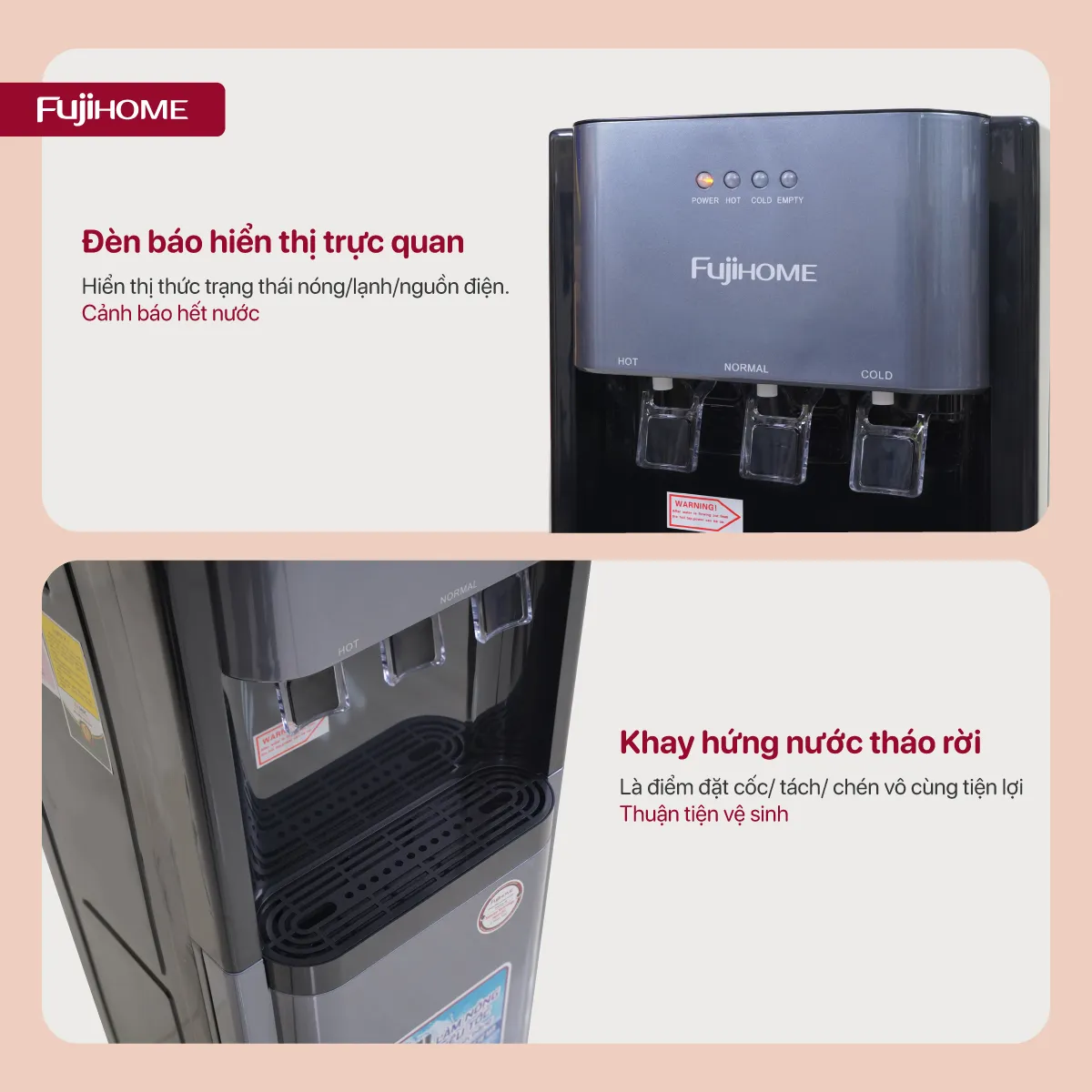 Cây nước nóng lạnh Fujihome WD211UE -  Góc nhìn khác