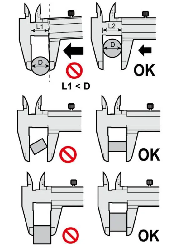 Lưu ý với cách đo thước kẹp